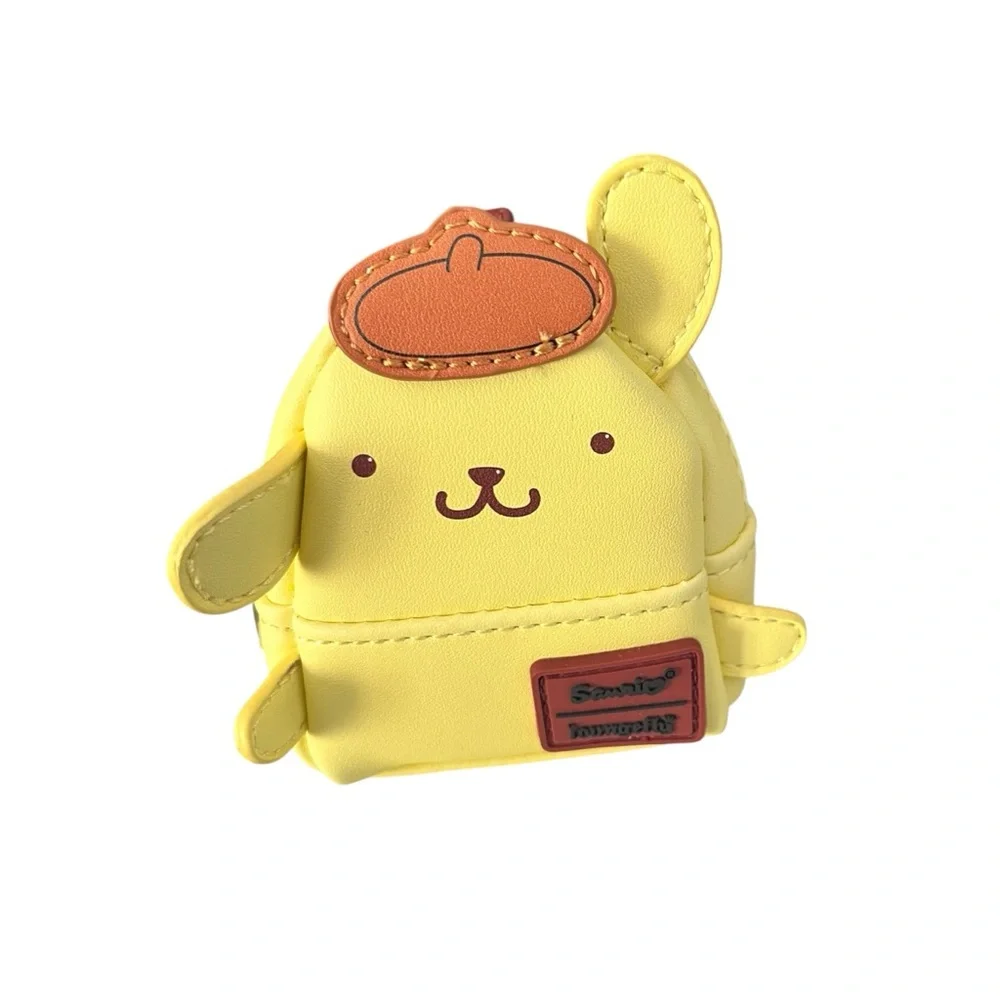 Sanrio Hello Kitty & Friends Bag Charm key Chain Loungefly 3” Pompompurin